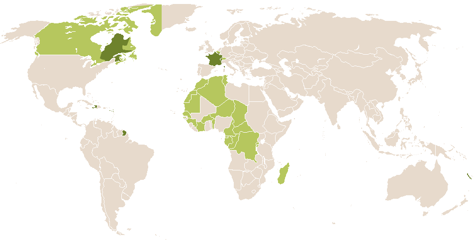 world popularity of Elisée
